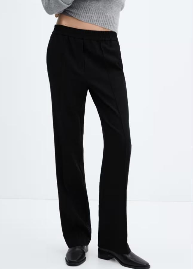 Pantalon recto negro de Mango/MANGO