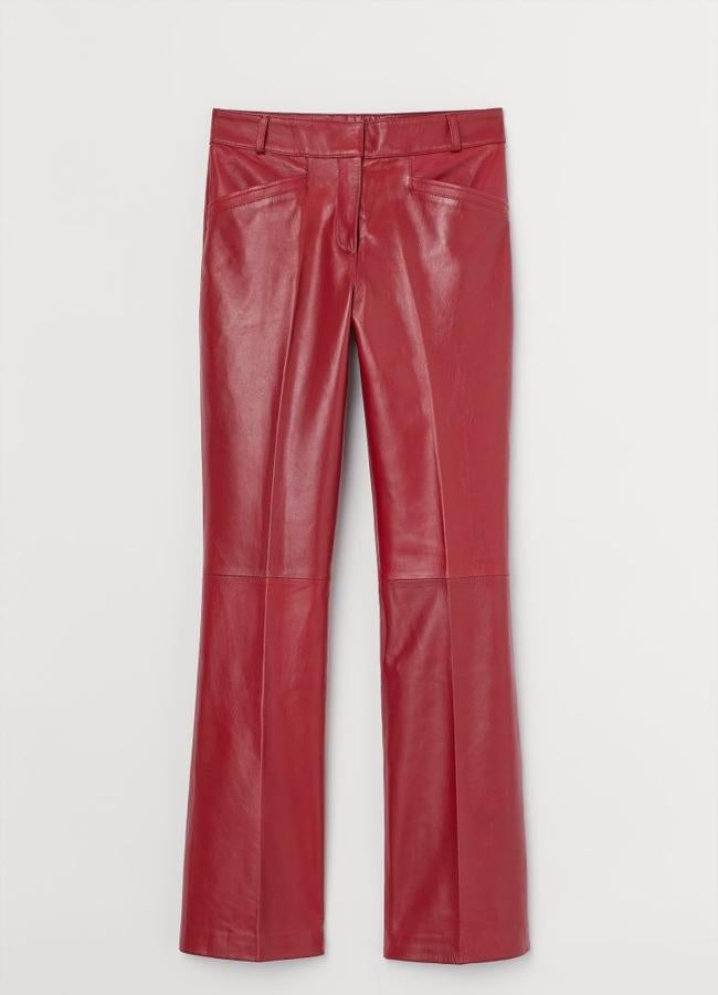 Los pantalones rojos de piel de H&M.