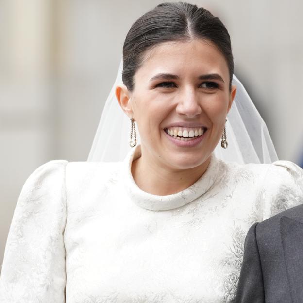 Teresa Urquijo en su boda con Almeida.