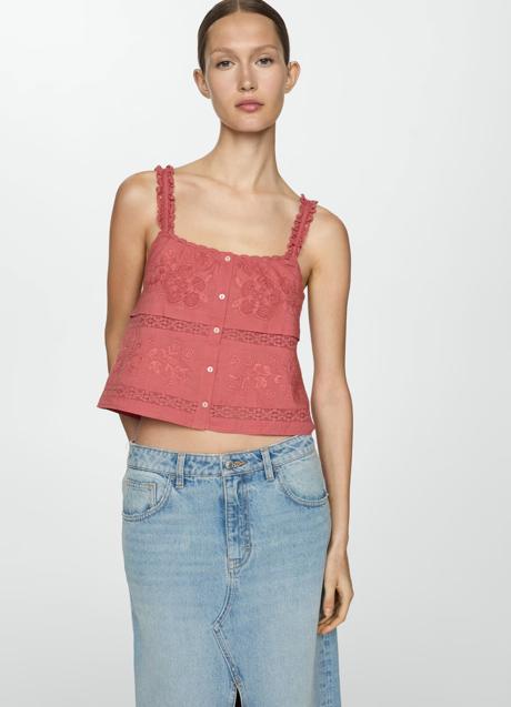 Top rosa de Mango (29,99 euros)