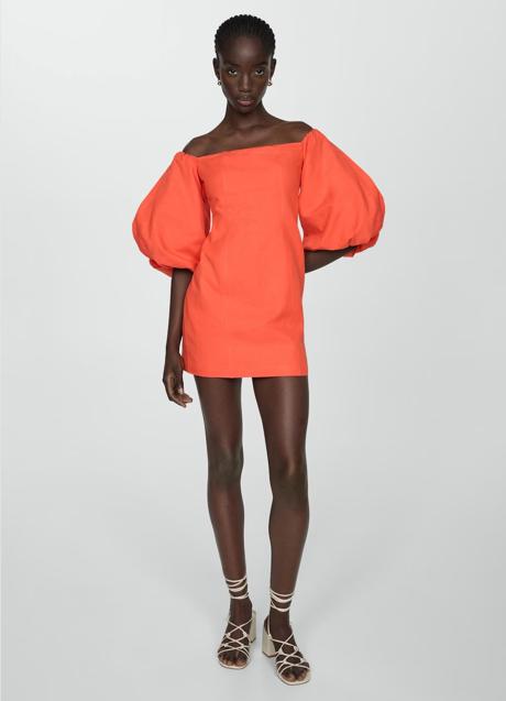 Vestido naranja de Mango (49,99 euros)