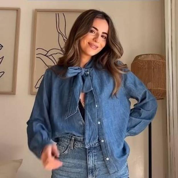 Blusas vaqueras con lazo, la nueva sensación en Instagram