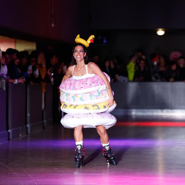 Lorena Castell en el desfile de Eduardo Navarrete de MBFWM 2023. 