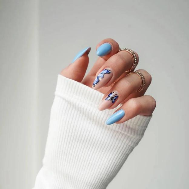 Las uñas butterfly son la nueva tendencia en manicuras Y2K que causa furor esta primavera-verano