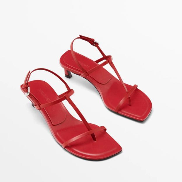 Sandalias de tacón de Massimo Dutti