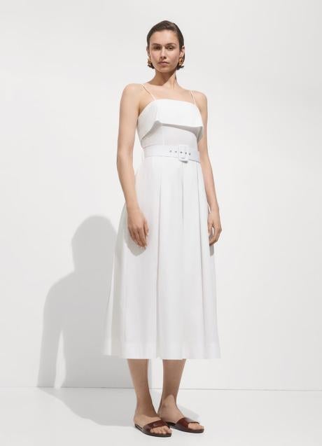 Vestido blanco de Mango (49,99 euros)