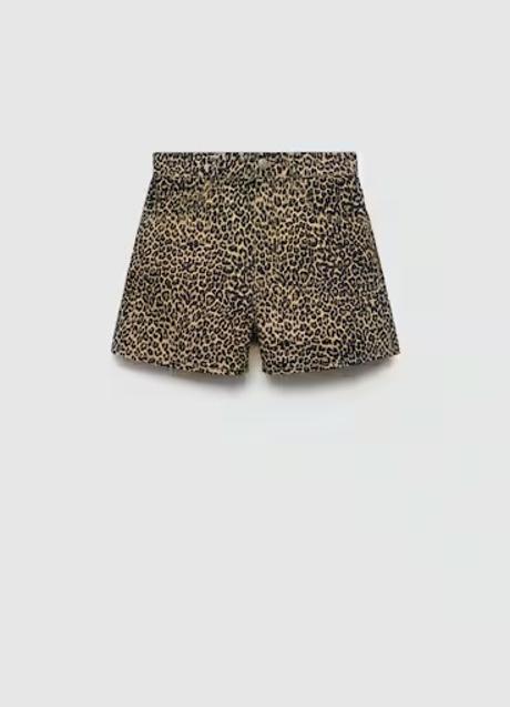 Shorts con estampado de leopardo de Mango (29,99 euros)