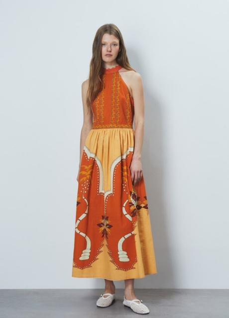 Vestido naranja de Sfera (49,99 euros)