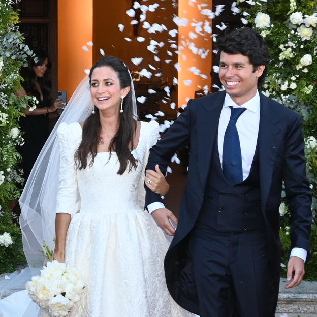 Álvaro Castillejo y su mujer, Cristina, el día de su boda. 