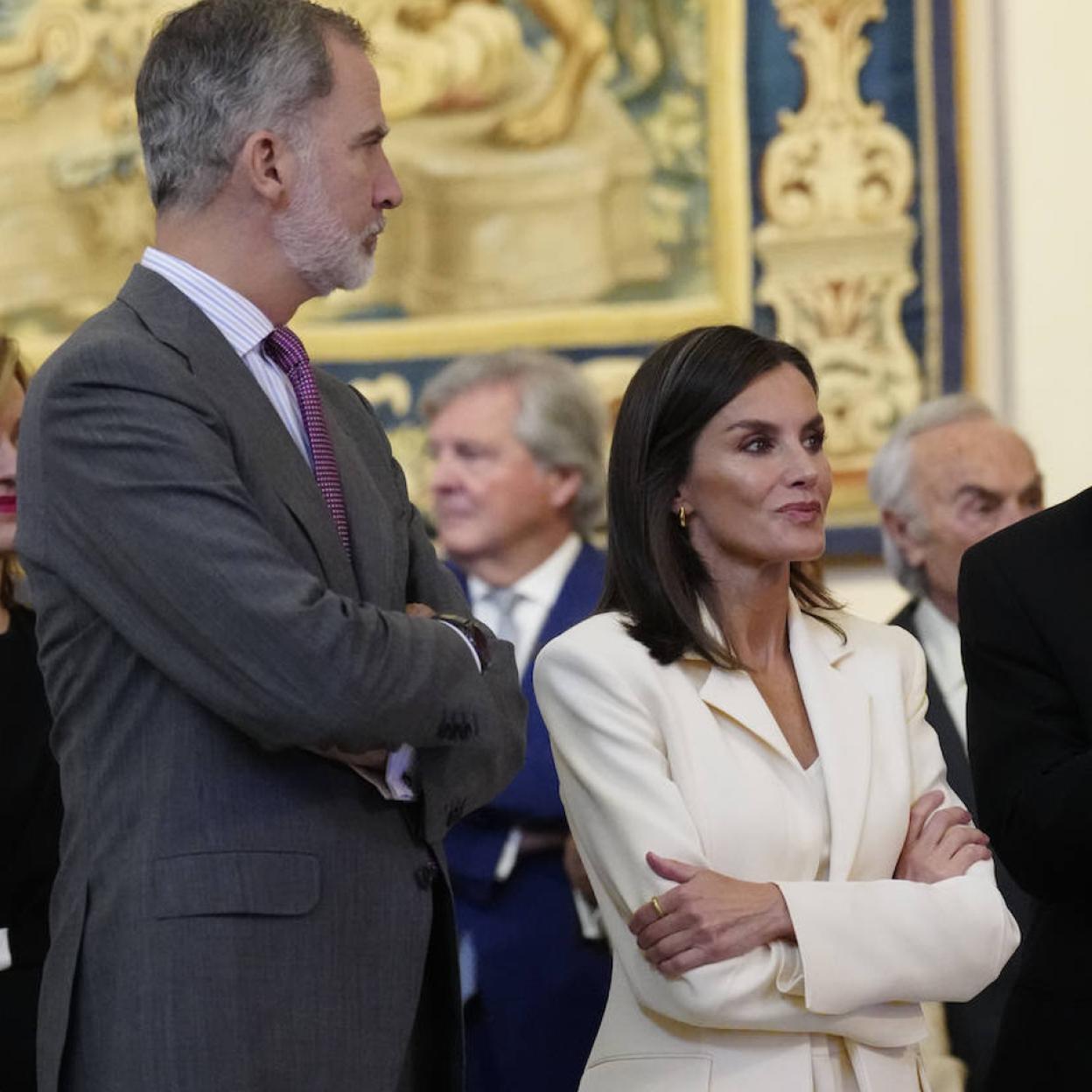 Los reyes durante la inauguración en el Palacio Real./limited pictures