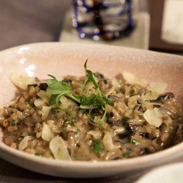 El risotto de setas trufadas, uno de los platos más deliciosos del Terraço do Jardim.