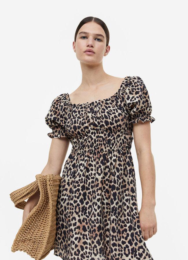 Vestido corto animal print