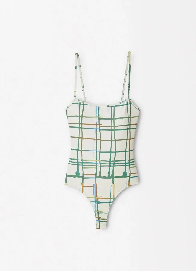 Checkered print swimsuit from Parfois.