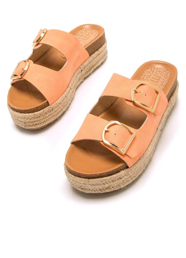 Sandalias con hebillas con plataforma de yute