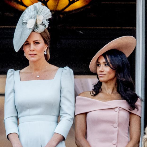 Kate Middleton y Meghan Markle en el desfile del Trooping the Colour 2018. 