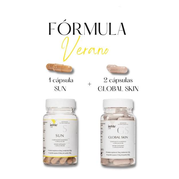 Complemento Alimenticio Fórmula Verano Sun + Global Skin de inMe LAB. Precio: 53,02