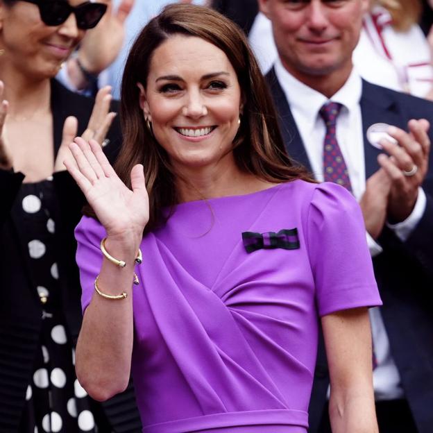 Kate MIddleton deslumbró a su entrada en la Central Court de Wimbledom. 