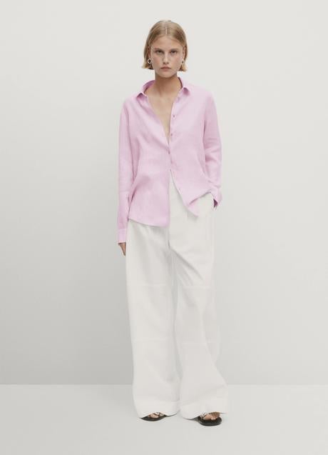 Camisa rosa de Massimo Dutti (39,99 euros)