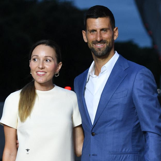 Jelena Ristic y Novak Djokovic. 