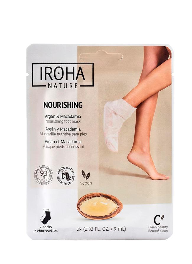 Mascarilla de pies con argan y macadamia de Iroha Nature.