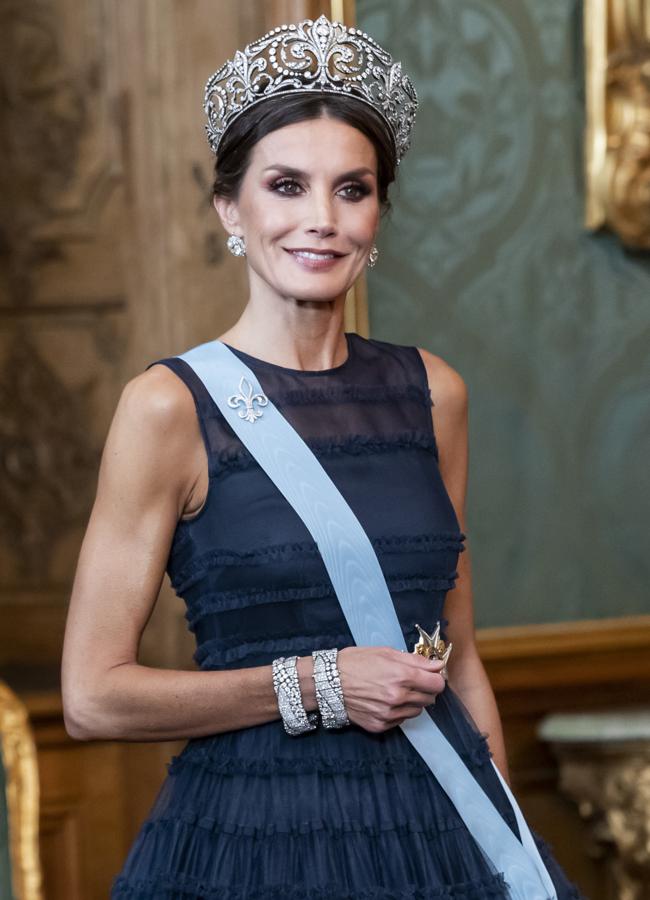 La reina Letizia con la Tiara de Flor de Lis (GTRES)