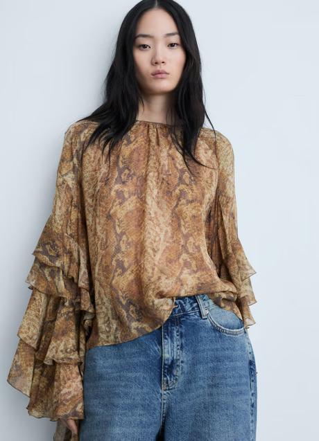 Blusa estampada de Mango (89,99 euros)