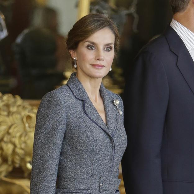 Doña Letizia durante el día de la Hispanidad en 2017. 