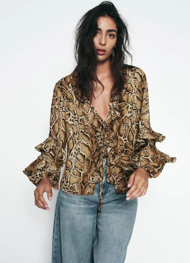 Blusa con animal print