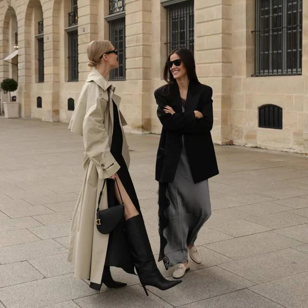 Las más elegantes llevan estos vestidos midi en entretiempo que podrás usar con gabardinas en otoño