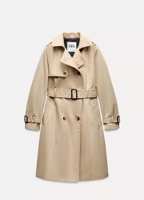 Chaqueta tipo trench de Zara (79,99 euros)