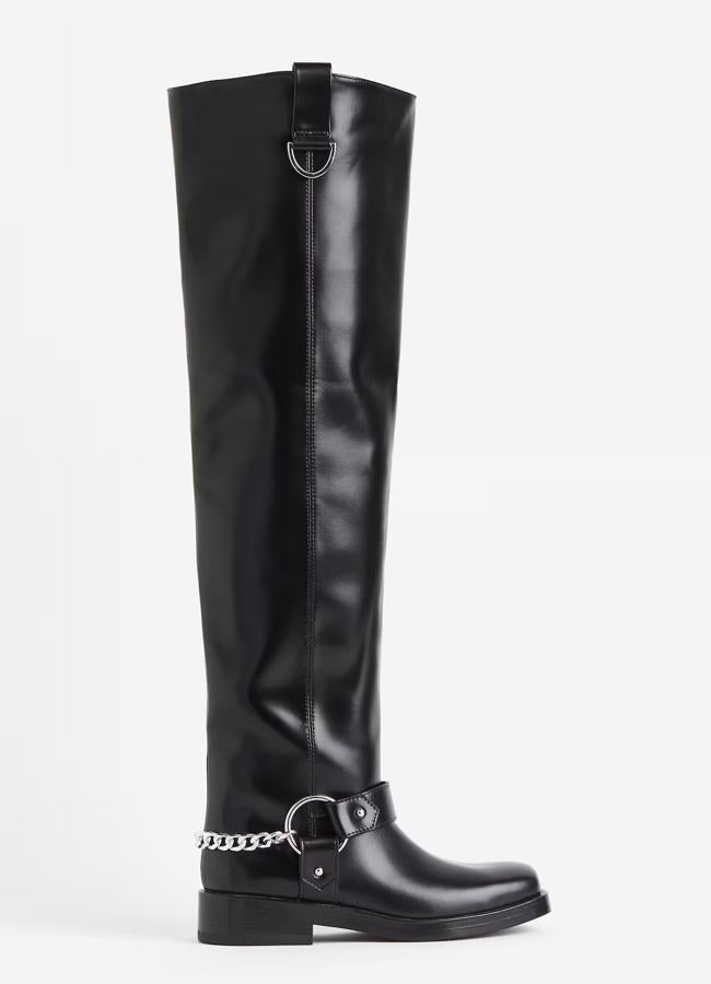 Botas biker over the knee de H&M.