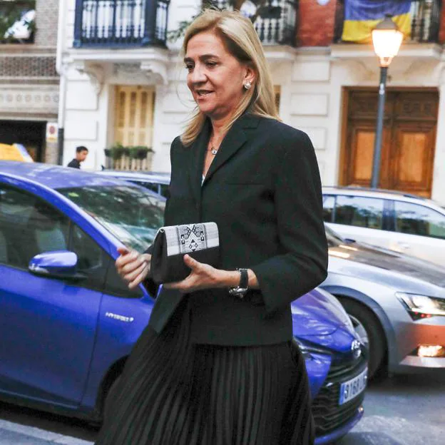 La infanta Cristina, a su llegada al funeral del empresario Juan Miguel Villar Mir. 