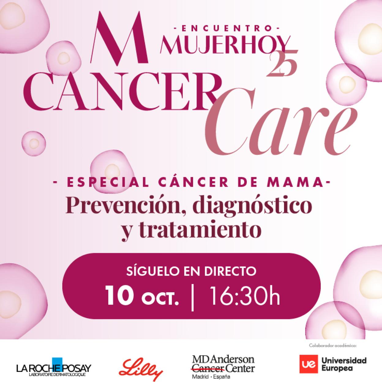 Sigue en directo Mujerhoy Cancer Care especial cáncer de mama./