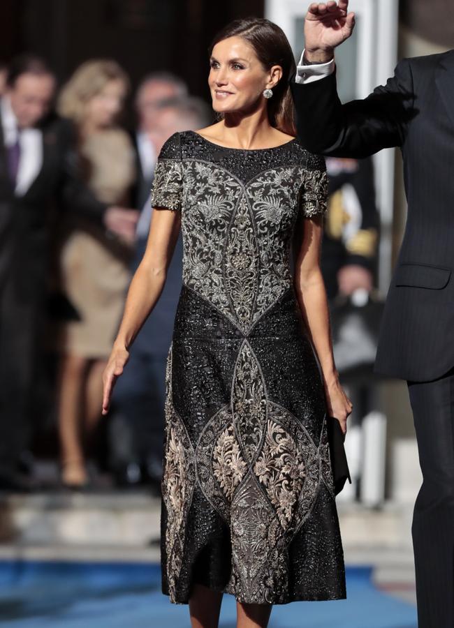 La reina Letizia en los Premios Princesa de Asturias de 2018 (GTRES)