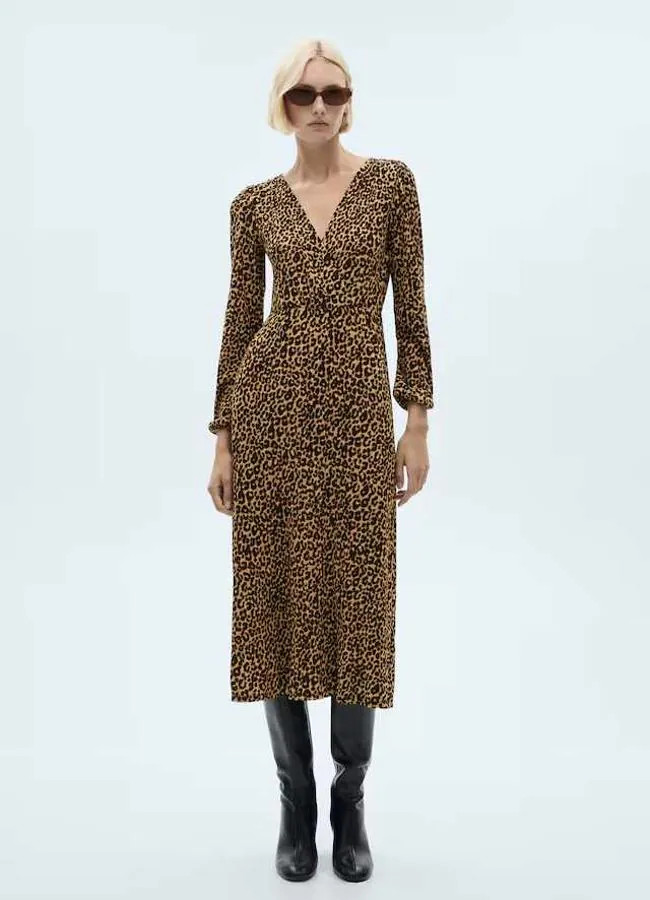 Vestido largo leopardo (25,99€)