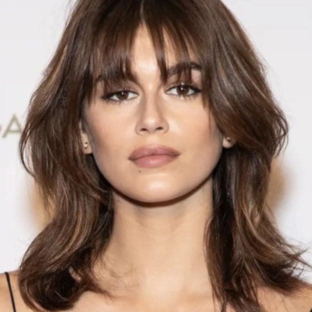 Kaia Gerber con corte de media melena tipo shaggy