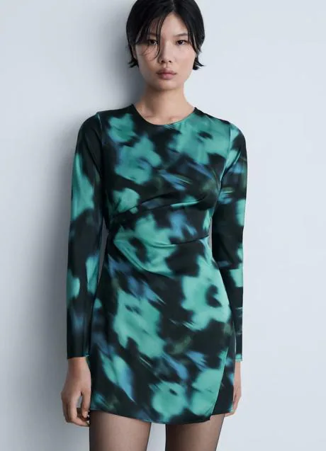 Vestido estampado de Mango (39,99 euros)