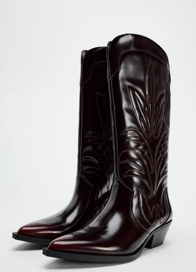 Botas cowboy burdeos