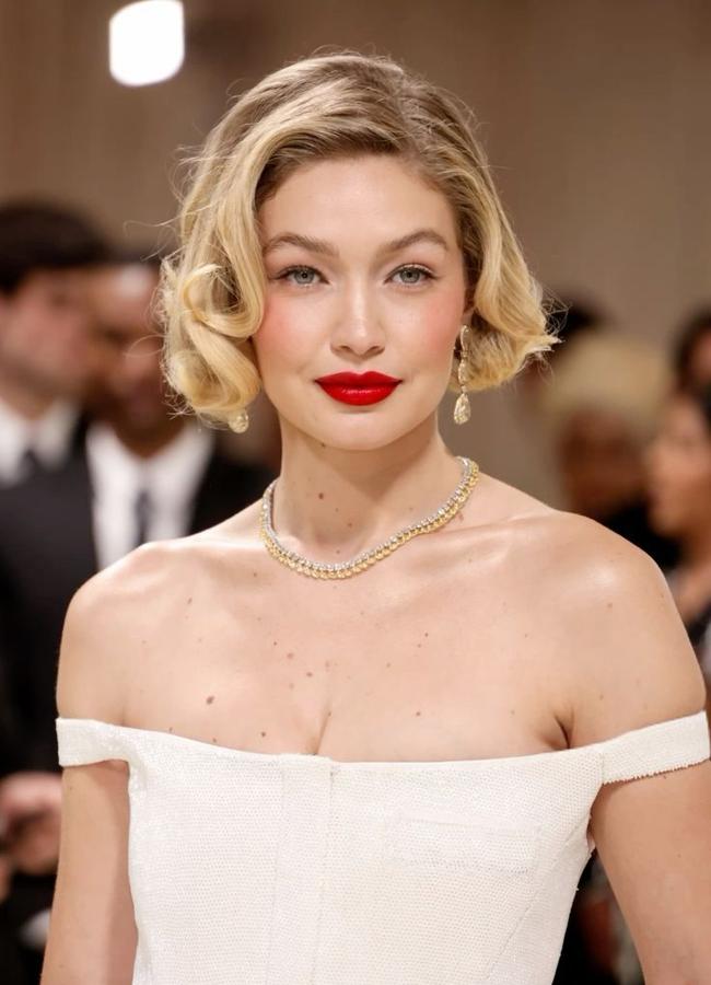 Gigi Hadid con peinado tendencia estilo baroque bob/@gigixupdates