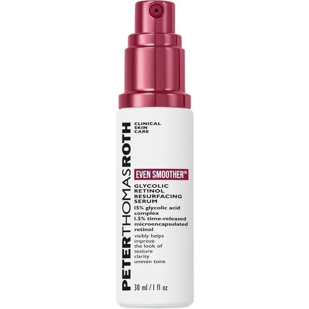 Even Smoother Glycolic Retinol Resurfacing Serum de Peter Thomas Roth. Precio: 77 euros