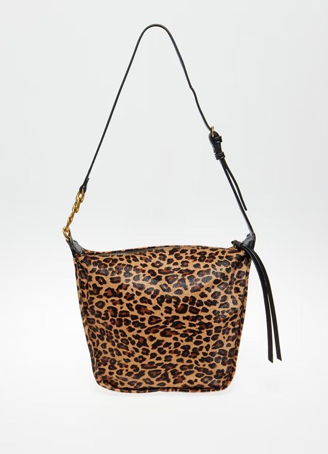 Bolso animal print en efecto pelo
