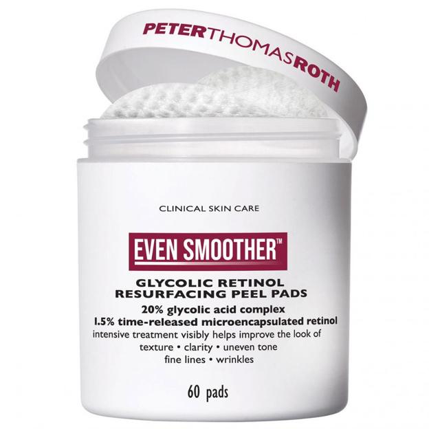 Even Smoother Glycolic Retinol Resurfacing Pads de Peter Thomas Roth. Precio: 60 euros