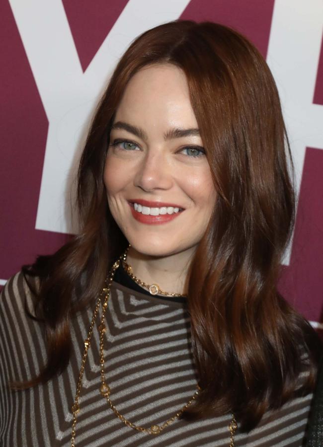 Emma Stone antes de cortarse el pelo corto. / GTRES