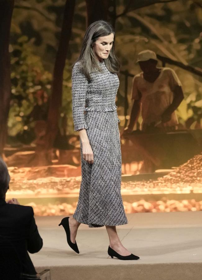 La reina Letizia estrenó este vestido en abril del año pasado. / LIMITED PICTURES