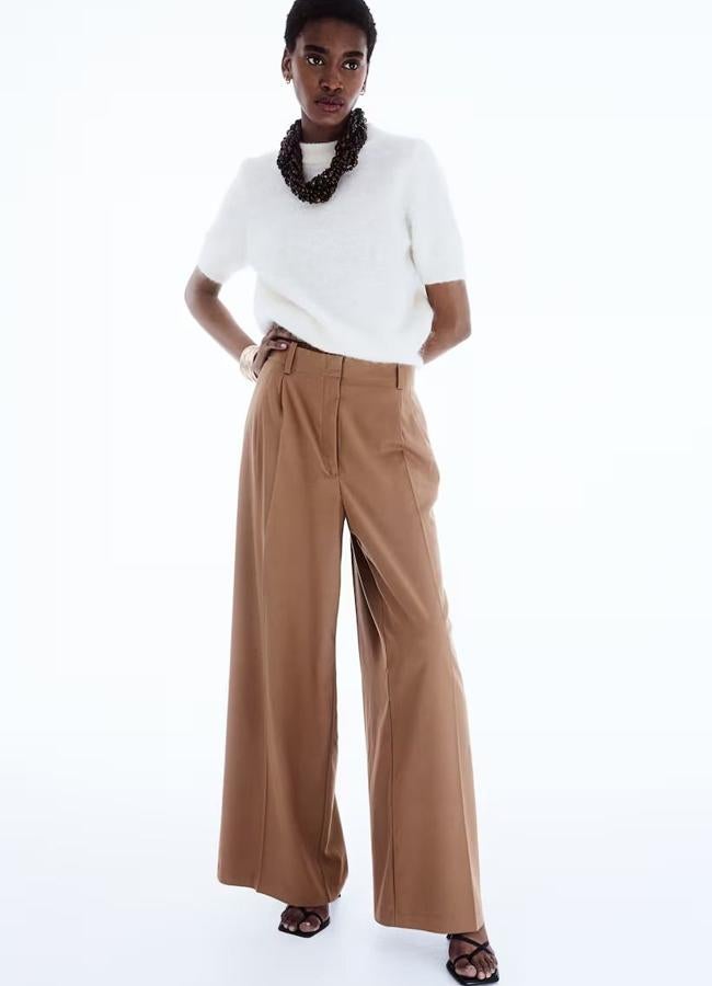 Pantalones camel de traje