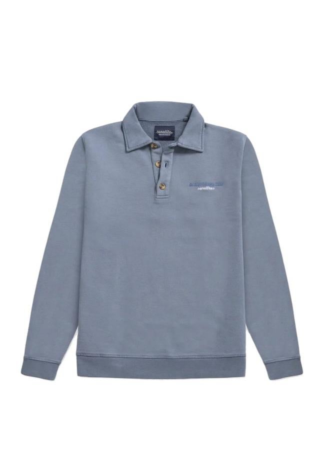 Polo azul acero de Canallita, 74,95 euros.