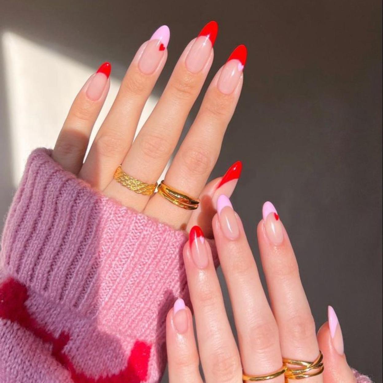 Manicura para San Valentín tendencia en 2025/@BELLEZAKING