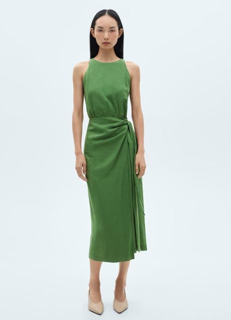 Vestido verde de Mango (39,99 euros)