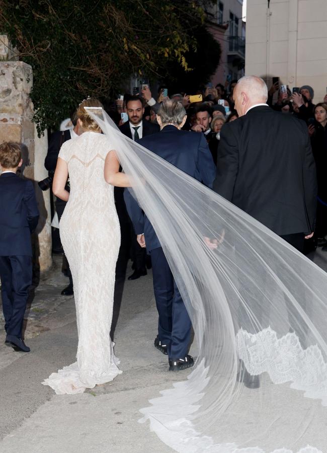 El vestido de novia de Chrysi Vardinogianni en su boda con Nicolás de Grecia (GTRES)