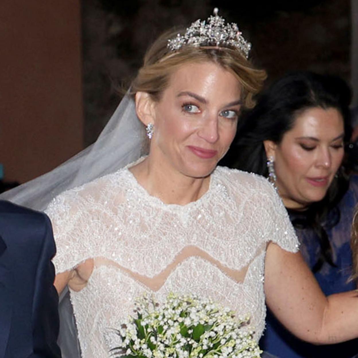 El vestido de novia de Chrysi Vardinogianni en su boda con Nicolás de Grecia/GTRES